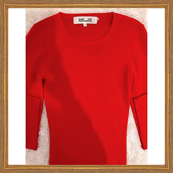 DVF Wool Sweater w/Cut-Out Back Design  (EUC) - Picture 6 of 9